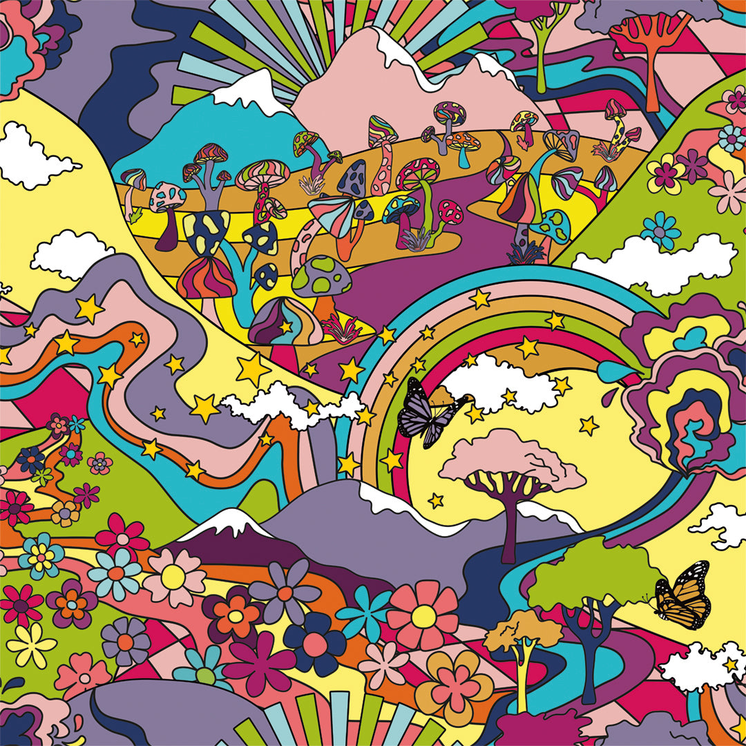 Mary Jane Wallpaper in Rainbow Brights – Lust Home, image size:1080x1080