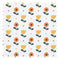 Flower Power Fabric in Gerbera Orange and Mustard