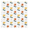 Flower Power Fabric in Gerbera Orange and Mustard