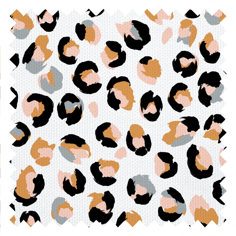Wild Thing Fabric in Dove Grey, Tangerine and Peach