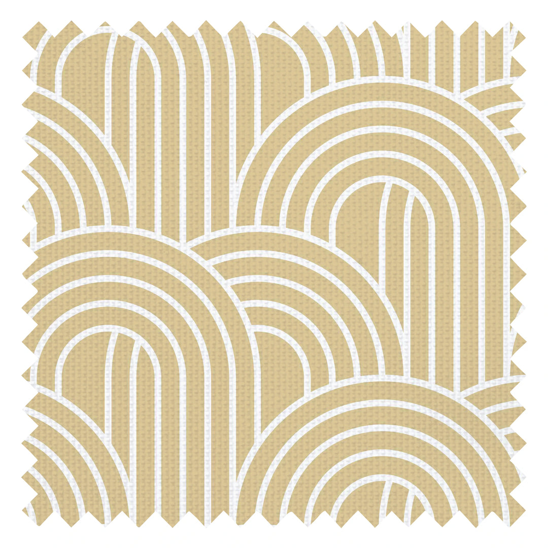 Wave After Wave Fabric in Custard
