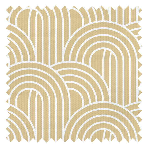 Wave After Wave Fabric in Custard