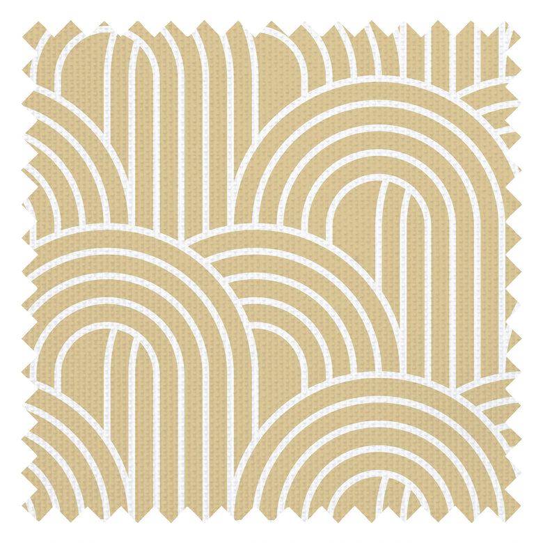 Wave After Wave Fabric in Custard
