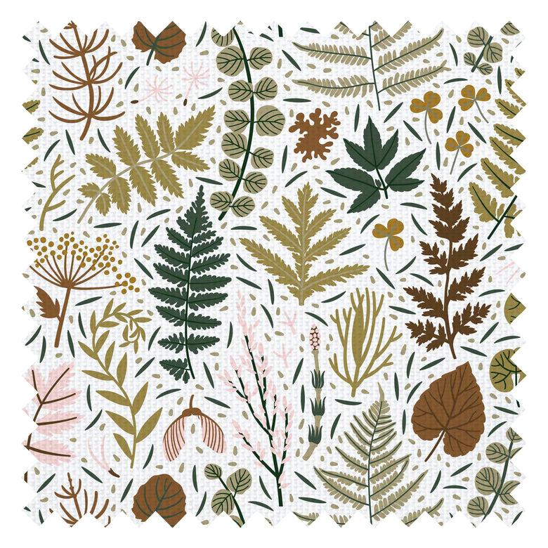 Woodland Walks Fabric in Muted Warm Tones