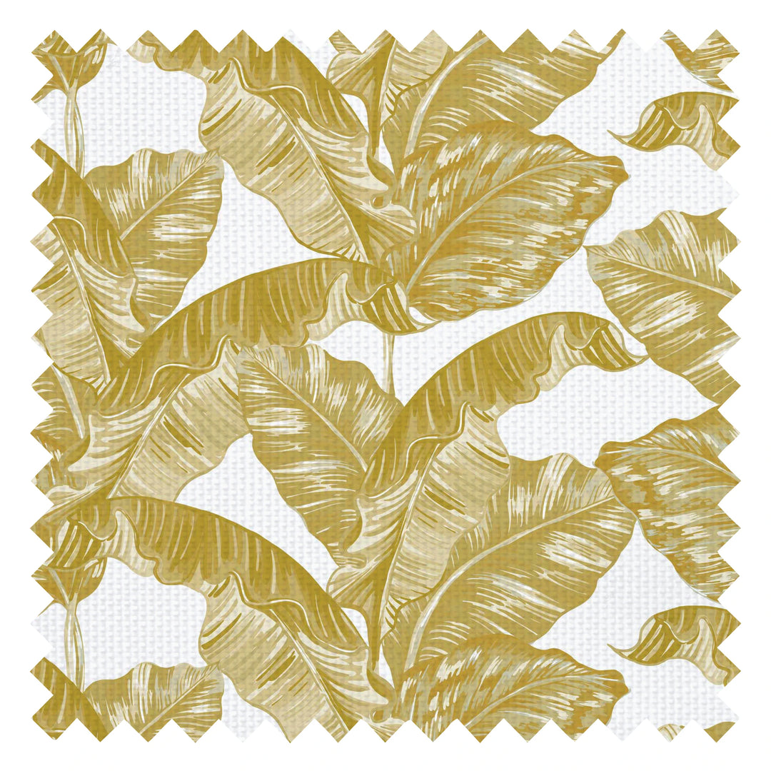 Under The Banana Tree Fabric in Mustard