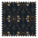Spellbound Fabric in Midnight Blue and Mustard