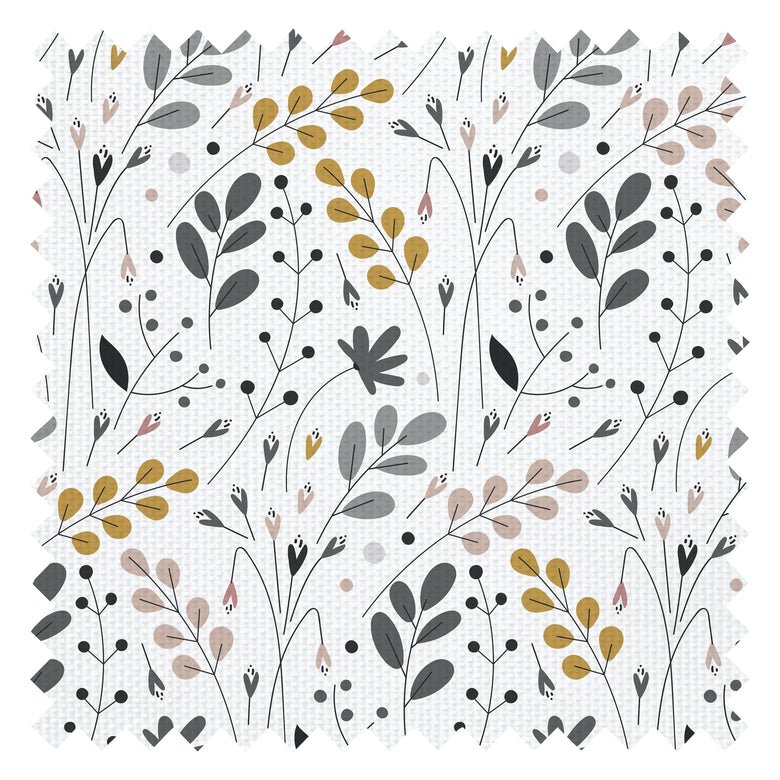Cornucopia Fabric in Blush, Charcoal and Mustard
