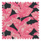 Under The Banana Tree Fabric in Hot Pink and Charcoal