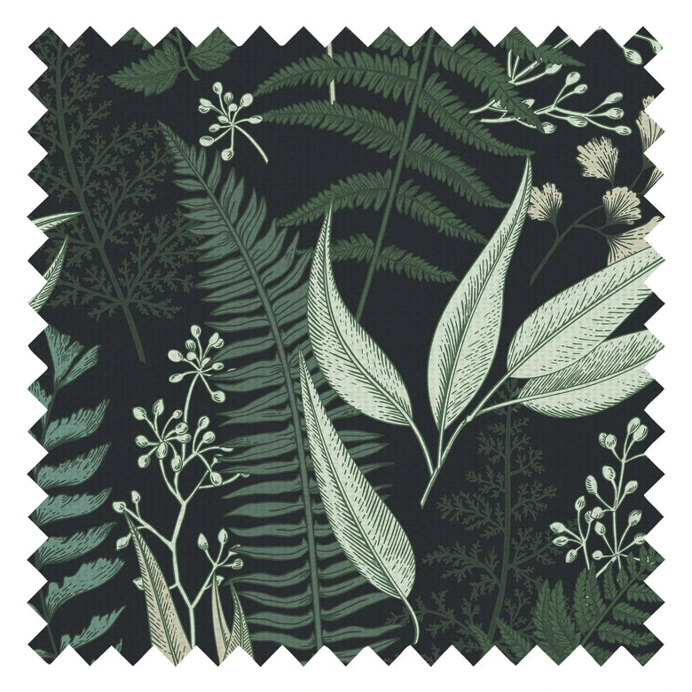 Welcome To The Jungle Fabric in Forest Greens