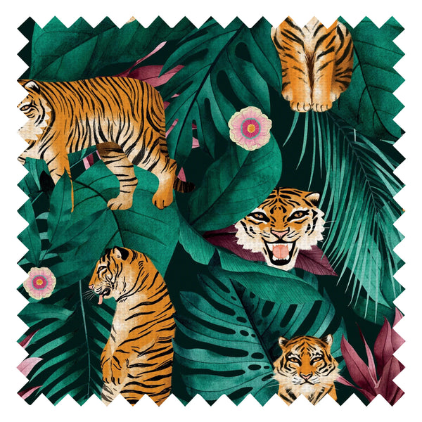 Jungle Is Massive Fabric in Jungle Green
