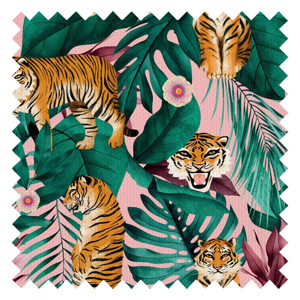 Jungle Is Massive Fabric in Sweet Pink