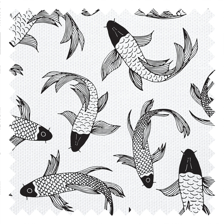 Carpe Diem Fabric in Monochrome