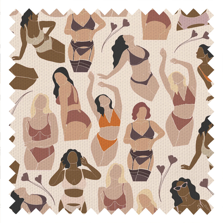 My Body Fabric in Neutral Colour Block