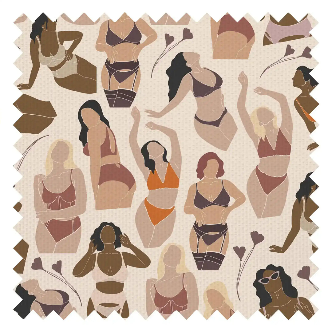 My Body Fabric in Neutral Colour Block