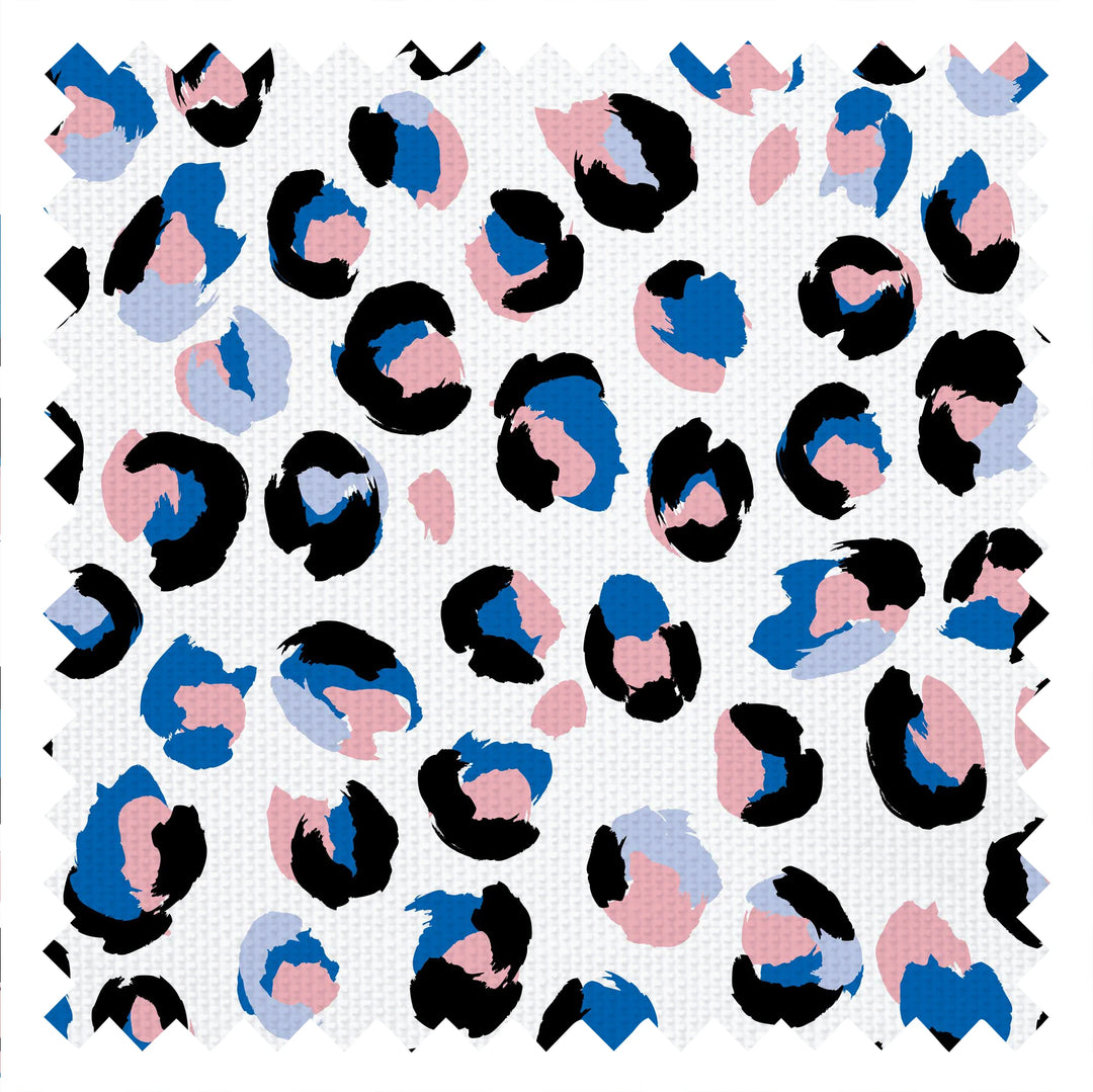Wild Thing Fabric in Cobalt Blue and Bubblegum Pink