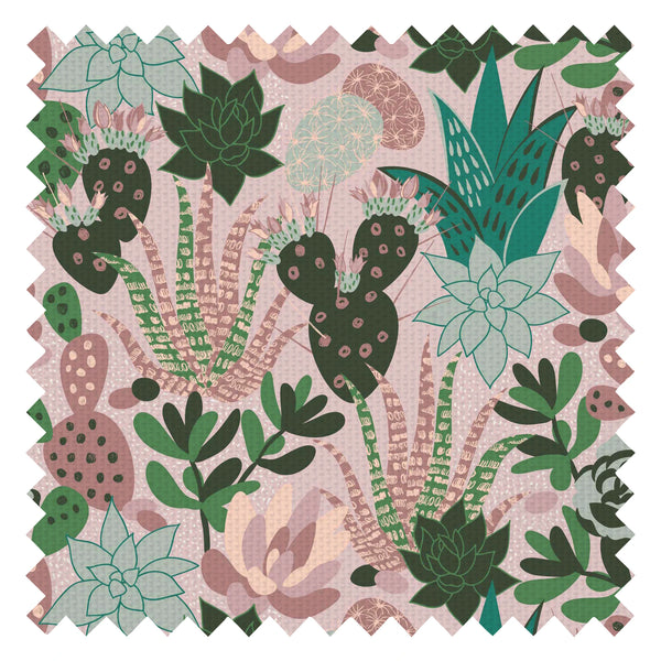 Plantopia Fabric in Shades of Blush and Green