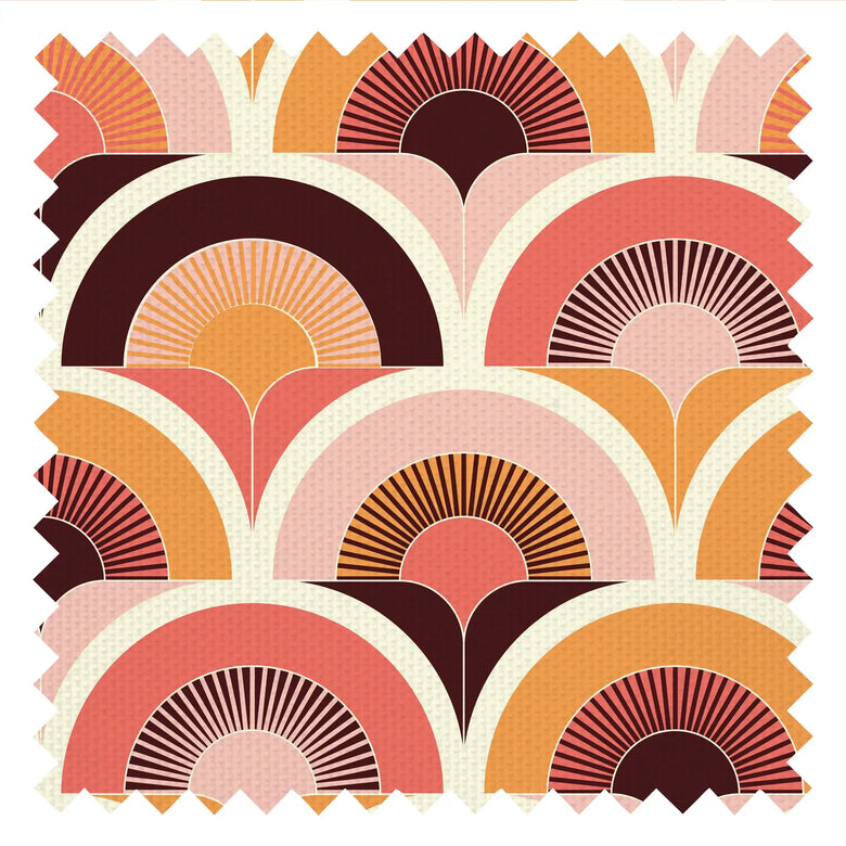 Groovy, Baby Fabric in Sunset Pink and Sunrise Orange
