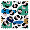 Cool Like You Fabric in Cobalt Blue, Mustard and Jungle Green