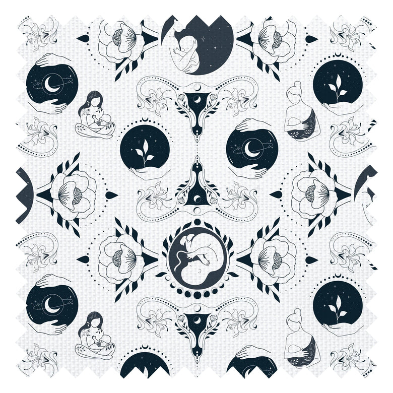 Freyja Fabric in Midnight Navy