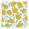 Freshly Squeezed Fabric in Lemon Yellow and Aquamarine