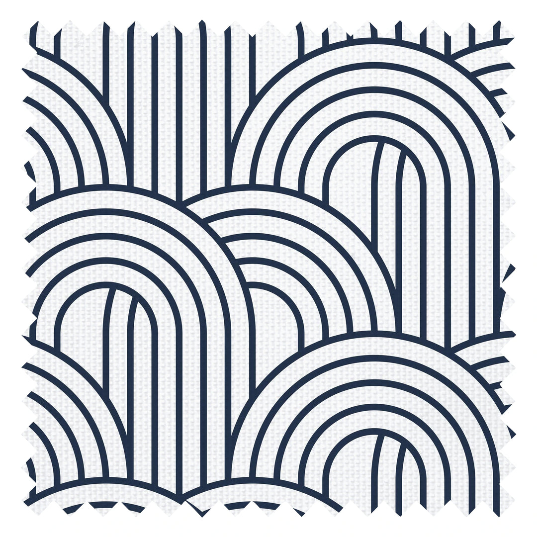 Wave After Wave Fabric in Blueberry