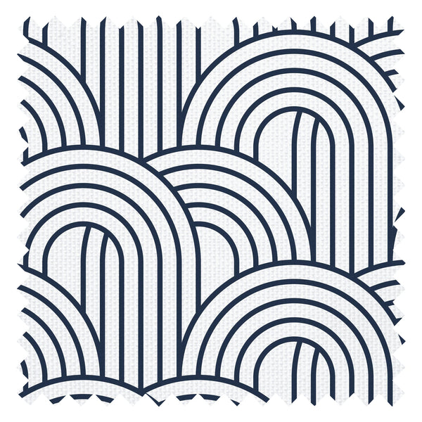 Wave After Wave Fabric in Blueberry