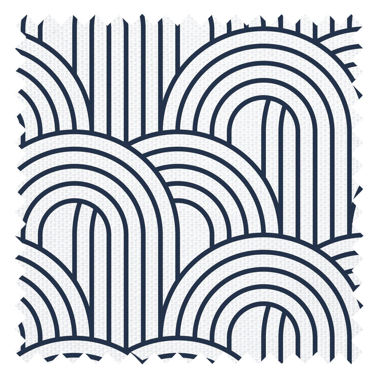 Wave After Wave Fabric in Blueberry