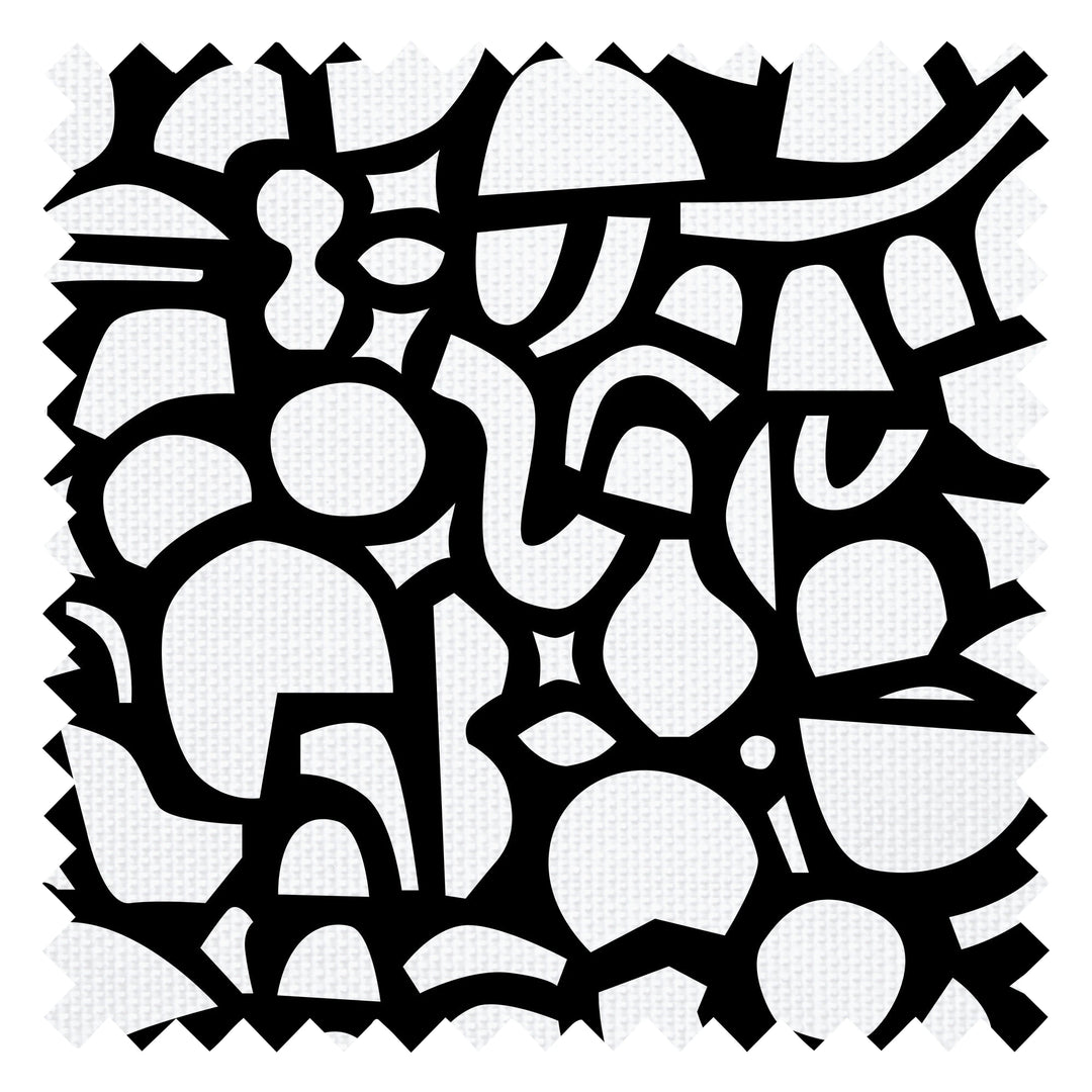 Doodle Fabric in Monochrome