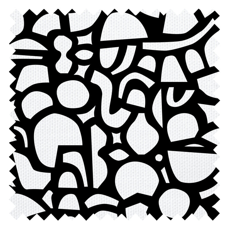 Doodle Fabric in Monochrome