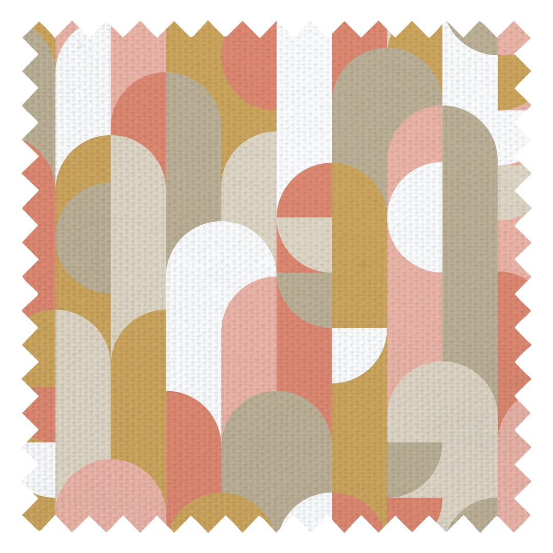 1919 Fabric in Coral Blush and Mustards