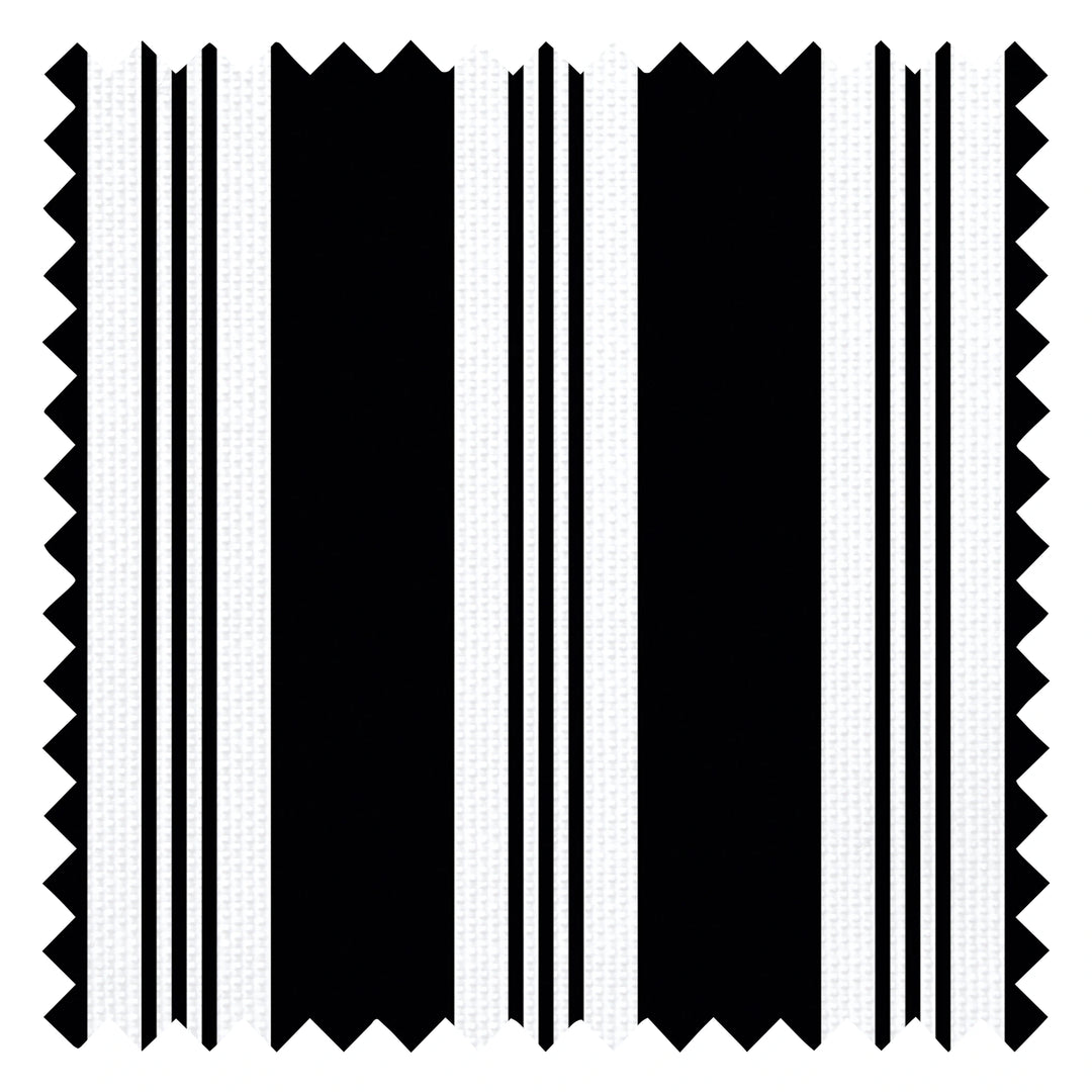 Stripes on Stripes Fabric in Monochrome