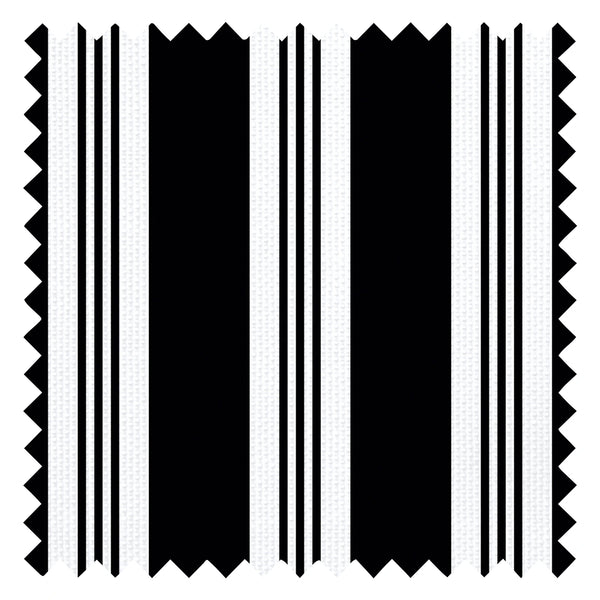 Stripes on Stripes Fabric in Monochrome
