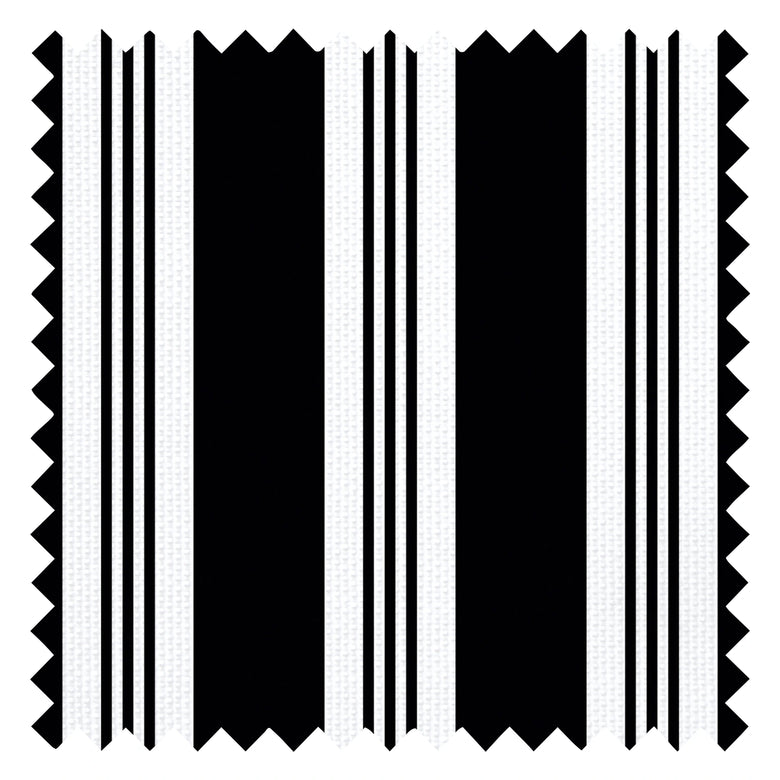 Stripes on Stripes Fabric in Monochrome