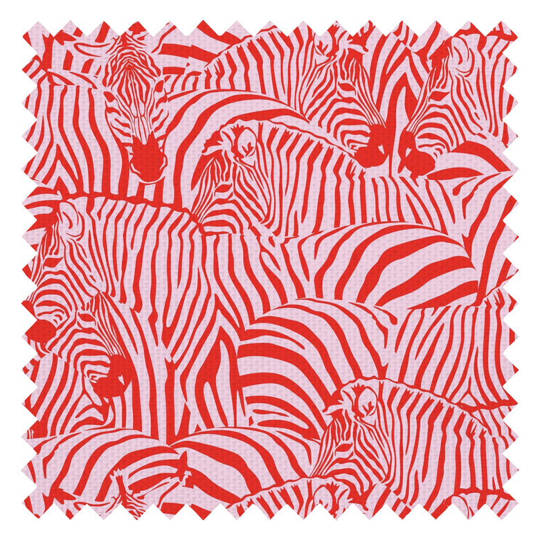Hide and Seek Fabric in Red and Pink