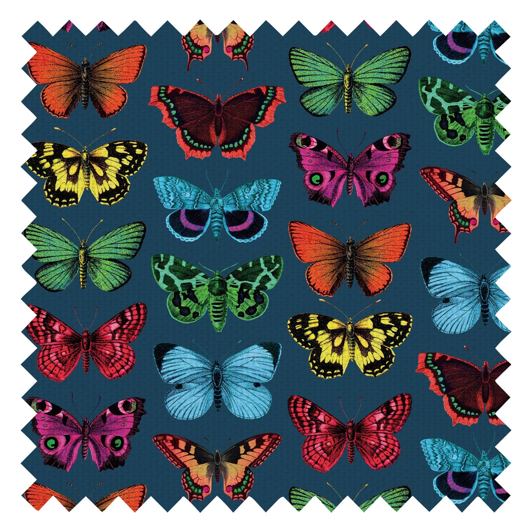 Kaleidoscope Fabric in Brights on Teal