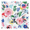 Spring Fling Fabric in Multicoloured on White
