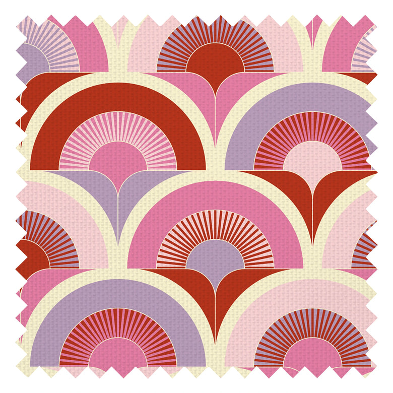 Groovy Baby Fabric in Candy Pinks, Strawberry Red and Lavender