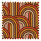 Keep On Rollin' Fabric in Burnt Orange, Ochre, Toffee Brown and Sand