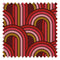 Sample of Keep On Rollin' Fabric in Maroon, Lipstick Pinks and Rich Gold