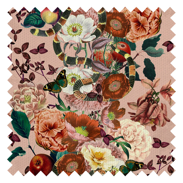 Forbidden Fruit Fabric in Dusty Rose