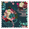 Night At The Mansion Fabric in Kingfisher Blue