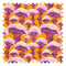 Fun Guy Fabric in Burnt Orange and Deep Pink