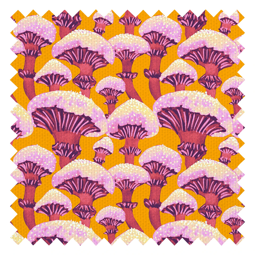 Fun Guy Fabric in Burnt Orange and Deep Pink