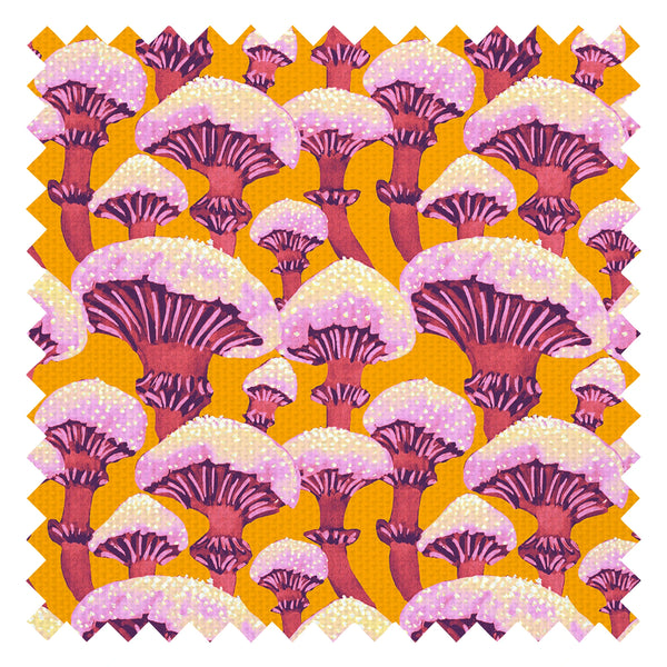 Fun Guy Fabric in Burnt Orange and Deep Pink