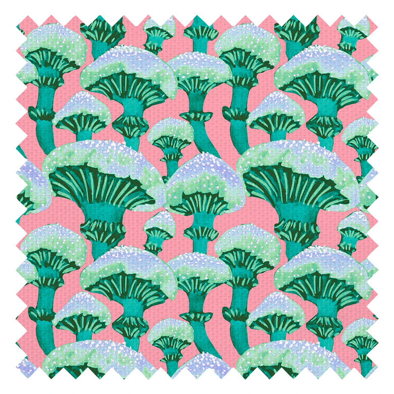 Fun Guy Fabric in Candy Pink and Aqua Green