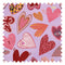 Wild at Heart Fabric in Shades of Orange and Pink on Palma Violet