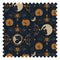 Freyja Fabric in Navy and Gold