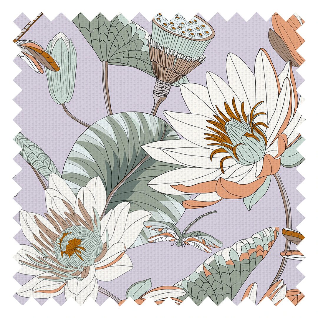 Dance of the Dragonfly Fabric in Lilac, Mint and Tan