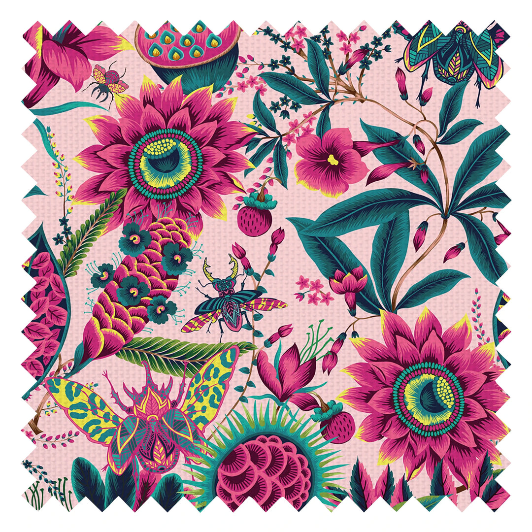 Pandora Fabric in Fuchsia, Jade and Lime