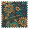 Pandora Fabric in Emerald, Teal and Ochre